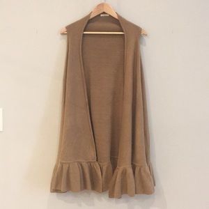 Anthropologie Millau Ruffle Vest Evelyn K